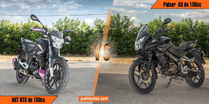 Comparativo motos sport: AKT RTX Unishock 150 - PULSAR AS 150