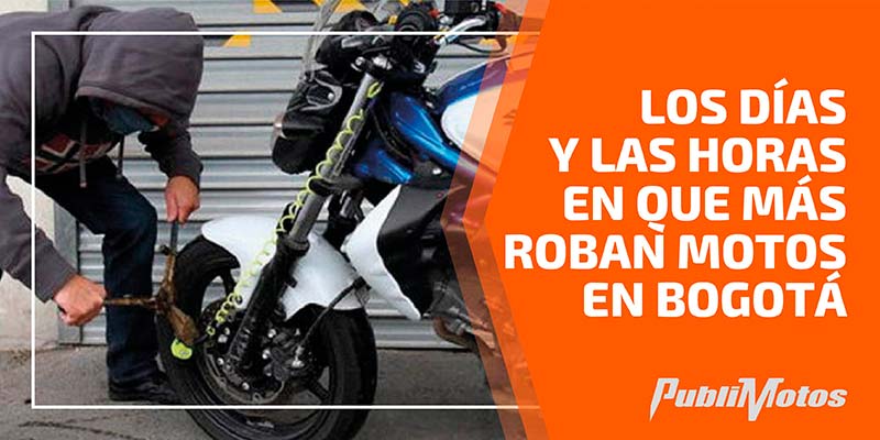 Los días y las horas en que más roban motos en Bogotá