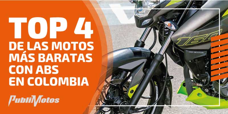 Top 4 de las motos más baratas con ABS en Colombia