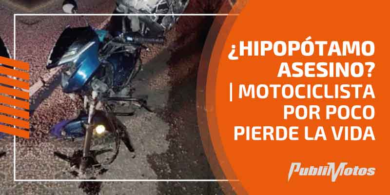 ¿Hipopótamo asesino? | Motociclista por poco pierde la vida