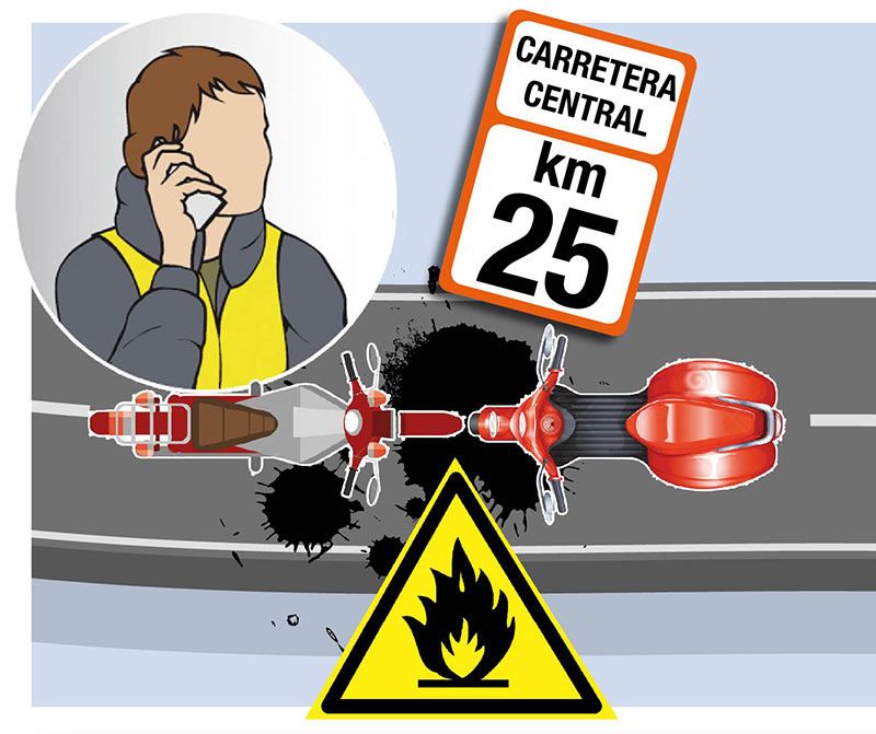 accidentes motos que hacer publimotos cruz roja primeros auxilios llamar emergencia
