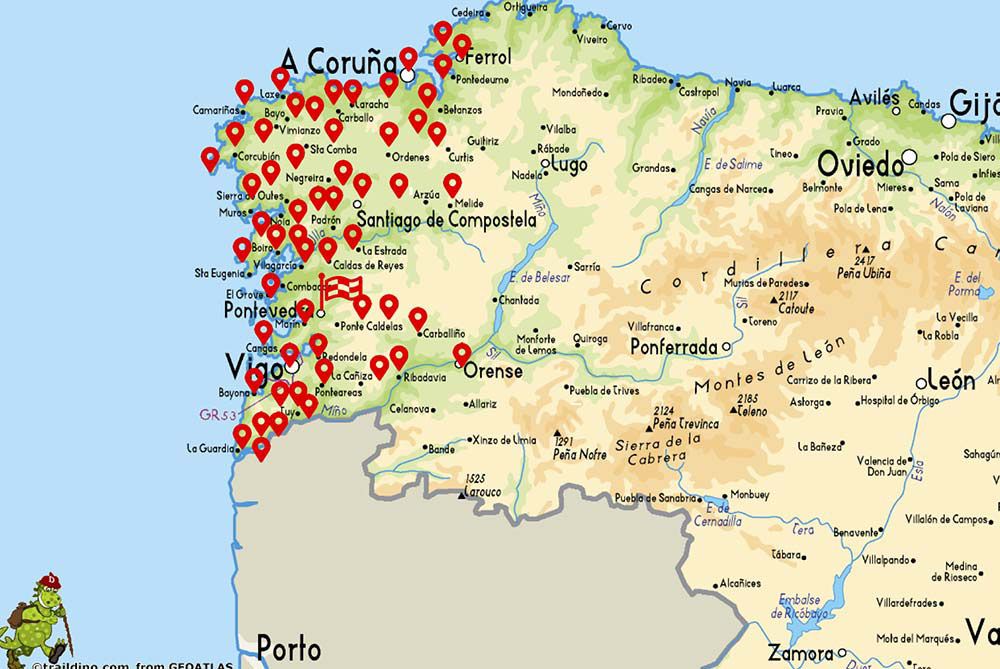 mapas rutas galicias por Ivo